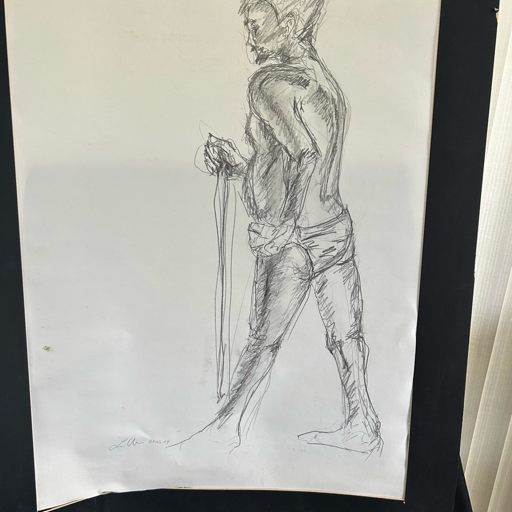 Monochrome Sketch Art Painting